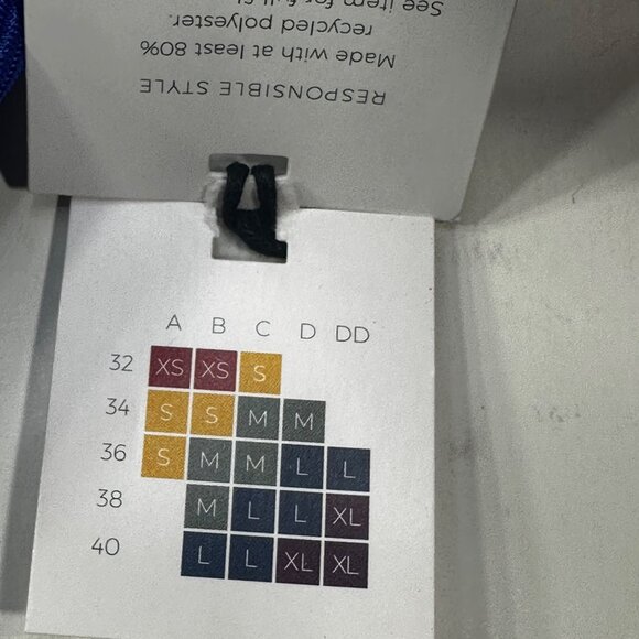 Shade And Shore Women's Sz 36D Swim Bikini Top Lightly Lined Under Wire Blue New - Picture 14 of 14